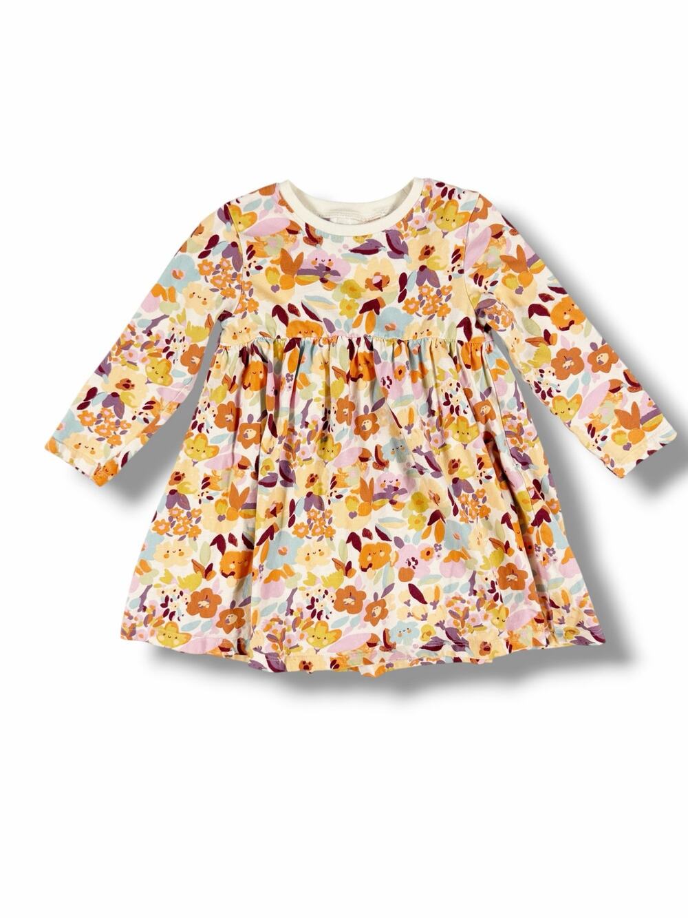 Next Floral Woodland Long Sleeve Dress Size 2-3 Years (98 cm)